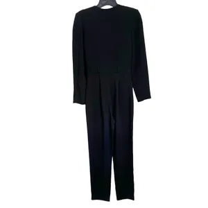 &‎ Other Stories Black Jumpsuit W Retro Triangle Diamond Studded Buttons Size 0 thumbnail 2