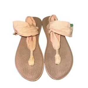 Sanuk Yoga Sling Sandals Womens Size 7 Pink Fabric Thong Comfort‎ Casual thumbnail 3