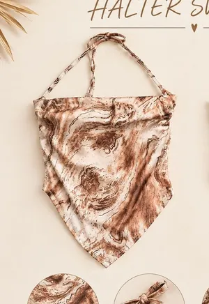 Marble Crop Shein Top thumbnail 1