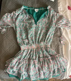 Sky to Moon Mini Dress Floral Ruffle thumbnail 2
