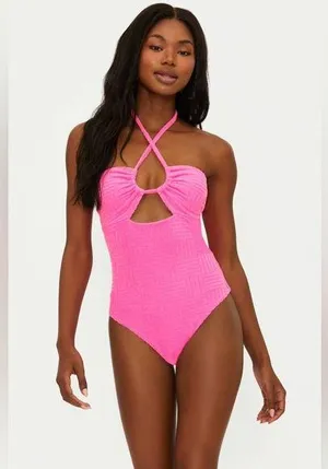 Beach Riot Phoenix One Piece Strawberry Moon Terry, Size Medium, $168 thumbnail 1