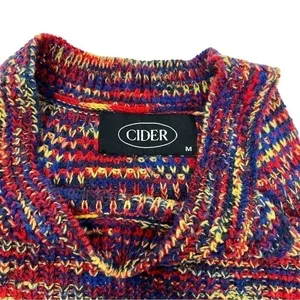 Cider Knit Halter Neck Crop Top Multicolor Space Dye Sleeveless‎ Tank Medium thumbnail 3