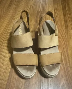 SOREL Joanie II chunky wedge sandals slingback comfort 7.5 thumbnail 1