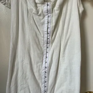 Urban outfitters white linen dress Britney hook and eye thumbnail 6
