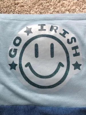 Notre Dame smiley face tube top Blue thumbnail 2