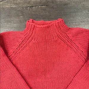American Eagle Outfitters XL Coral Vintage‎ Y2K Wool Open Knit Mockneck Sweater thumbnail 2