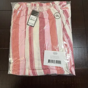 City Chic‎ Jemima Dress Cosmo Striped Tiered Midi Puff Sleeve Belted Pink XXL 24 thumbnail 3