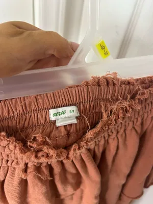 Aerie Orange Skirt Ruffle Burnt Mini Small thumbnail 2