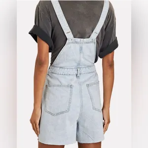 WeWoreWhat Slit Overall Short in Super Light Size Small thumbnail 3