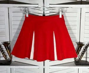 Vintage 90s cheerleader mini skirt white red pleated costume cosplay pinup sz S thumbnail 1
