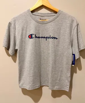 Champion Logo Oversized Shirt Lounge Athleisure Casual Y2K Summer Comfy Everyday thumbnail 1