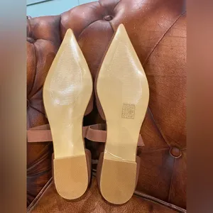 NWO BOX Sophisticated Brown flat pointy Pumps with crisscross elastic straps thumbnail 7
