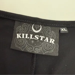 Killstar Bellow Maxi Dress Baphomet Graphic Print Grunge Goth Gothic Punk Black thumbnail 6