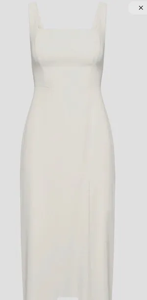 Aritzia Babaton 90s Slit Midi Dress Matte Pearl 00 thumbnail 1