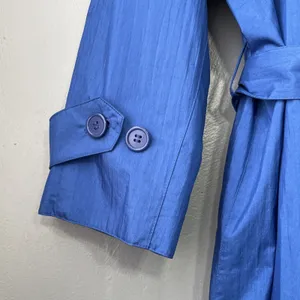 Vintage Weather Master Jacket Petite Size 10 Cobalt Blue Trench Rain Coat Preppy thumbnail 8
