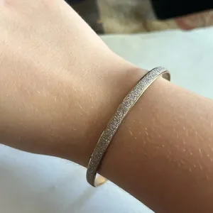 3/$20 Shimmer Crystal Rhinestone Gold Tone Thin Bangle Bracelet thumbnail 3
