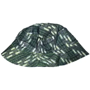 Aerie Bucket Hat Green‎ Yellow Plaid Pattern One Size thumbnail 6