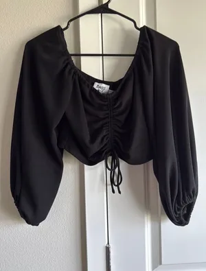 Princess Polly Long Sleeve Top Black thumbnail 1