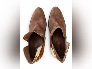Roper Rowdy Cow Hair on Hide Suede Western Ankle Boots Women’s 7.5 thumbnail 7