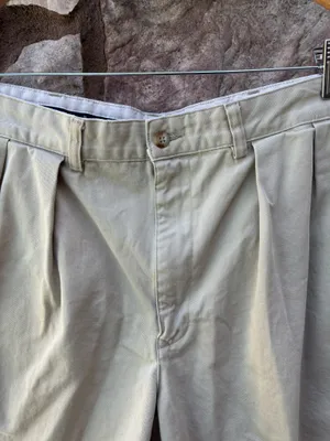Polo Ralph Lauren Tyler Shorts Mens Beige Double Pleated Sz 34 Cotton Pockets thumbnail 2