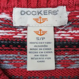 Vintage 90s Dockers Red Fair Isle Christmas Sweater thumbnail 8