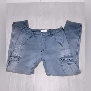 FREE PEOPLE Women’s Grey Cargo Pants thumbnail 6