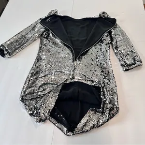 Lulus Main Event Silver Sequin 3/4 Sleeve Sheath‎ Dress MEDIUM thumbnail 7