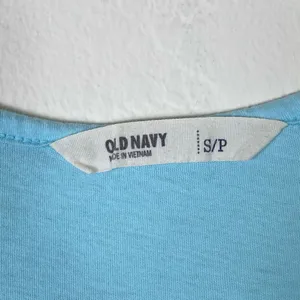 Vintage y2k Old Navy Aqua Blue Lace Detail Fitted Waist Blouse Top Size S thumbnail 5