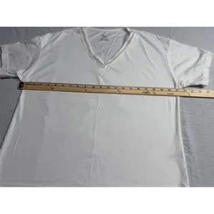 Felina Women's White V-Neck Mesh Trim Cotton Short Sleeve T-Shirt C8242 Size M thumbnail 10