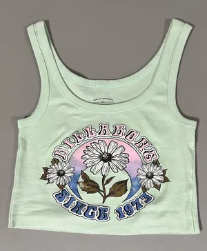 Billabong ‘Since 1973’ Daisy Flower Hippie Graphic Tank Crop Top Tee T-Shirt Size XS 🌼✨ thumbnail 1