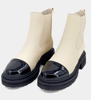NEW SHUSHOP Zeina Lug Sole Chelsea Boot 10 M, BONE thumbnail 1