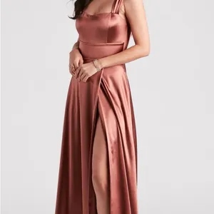 Windsor Rust One Shoulder Sleeveless Gown thumbnail 4