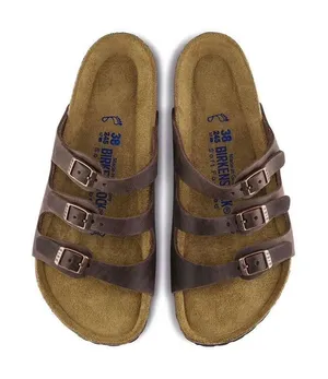 Birkenstock Dark Brown Triple-Strap Sandals thumbnail 1