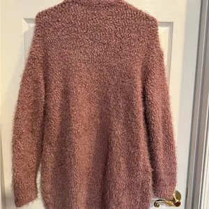 Love Tree Fuzzy Mauve Cardigan thumbnail 3