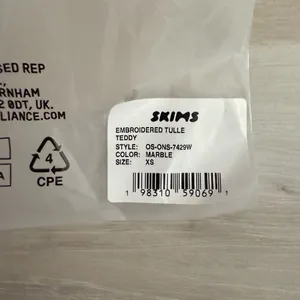 SKIMS Embroidered Tulle Teddy Off White XS NWT IN PACKAGE thumbnail 9
