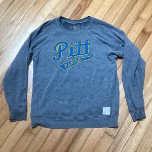 Pitt Panthers Original Retro Brand gray sweatshirt unisex size small thumbnail 2