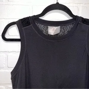 CALIA by Carrie Underwood Black Lace Workout Top thumbnail 4