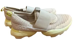 SOREL Kinetic Impact Strap Sneaker Women's Dark‎ Stone (yellow&beige) Sz 8 thumbnail 1