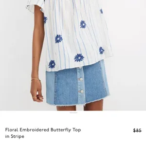 EUC Madewell Floral Embroidered Butterfly Top Size Large Retail $85.00 thumbnail 11