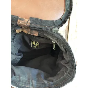 Vtg Llama Wool Crossbody Camera Case Purse‎ Hippie Blanket Leather thumbnail 2