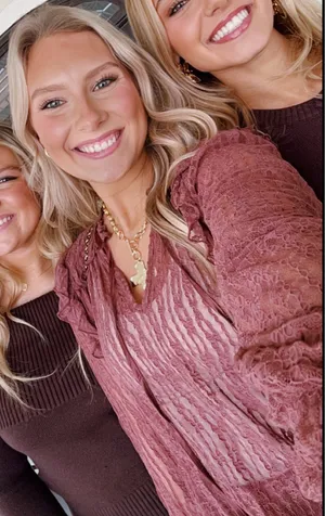 Buckle Lace Long Sleeve Top thumbnail 1