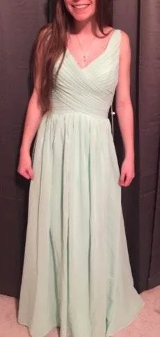 A line V-neck Chiffon Dress thumbnail 1