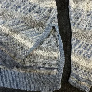 Abercrombie & Fitch Blue Striped Knit Hoodie Sweater XS/S Boho Pullover thumbnail 11