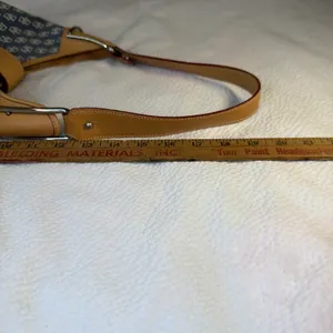 Vintage Dooney & Bourke Baby Blue Signature Crescent Hobo Shoulder Bag Y2K Purse thumbnail 11