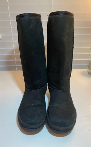 Skechers Australia Womens Winter Boots Black Round Toe Pull On Faux Fur Lined thumbnail 2