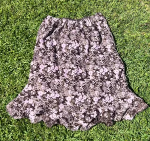 Y2K Brown Cottage Core Reversible Maxi Skirt thumbnail 2