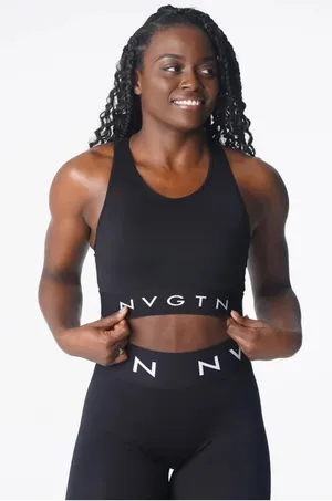 NVGTN Trilogy Black Sports Bra Small thumbnail 1