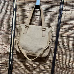 Fossil Preston Woven Straw and Leather Shopper Shoulder Bag thumbnail 7