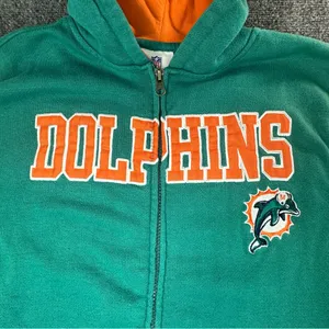 NFL Miami Dolphins Full-Zip Hoodie Officially Licensed See Measurements thumbnail 3