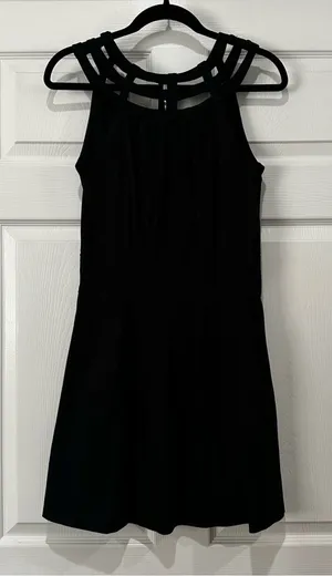 Black Halter Mini Sundress for Cocktail‎ Events thumbnail 1